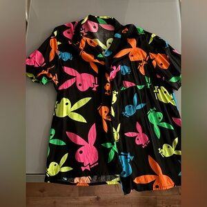 Super sheek Playboy button up - unisex large fit